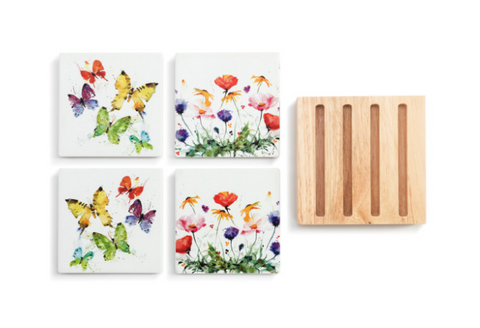 Butterflies Coasters - Set of 4