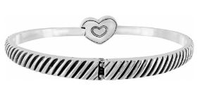 Celestia Heart Hinged Bangle