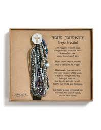 Gray Your Journey Prayer Bracelet