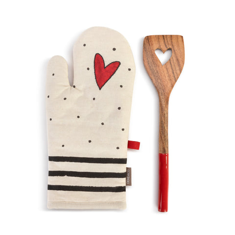Red Heart Hot Pad with Spatula Set