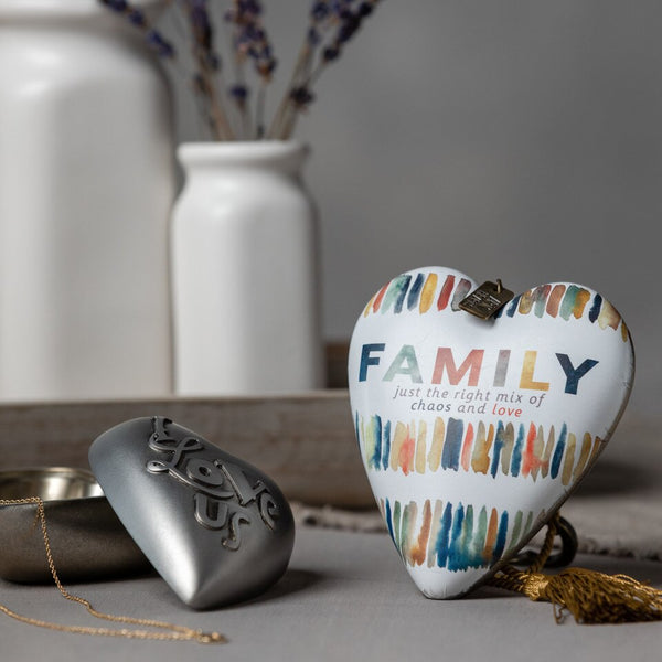 Family Chaos Art- Heart Sculpture