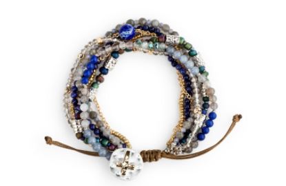 Beaded Prayer Bracelet - Indigo