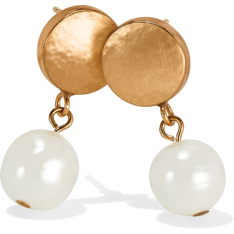 Mediterranean Pearl Post Drop Earrings