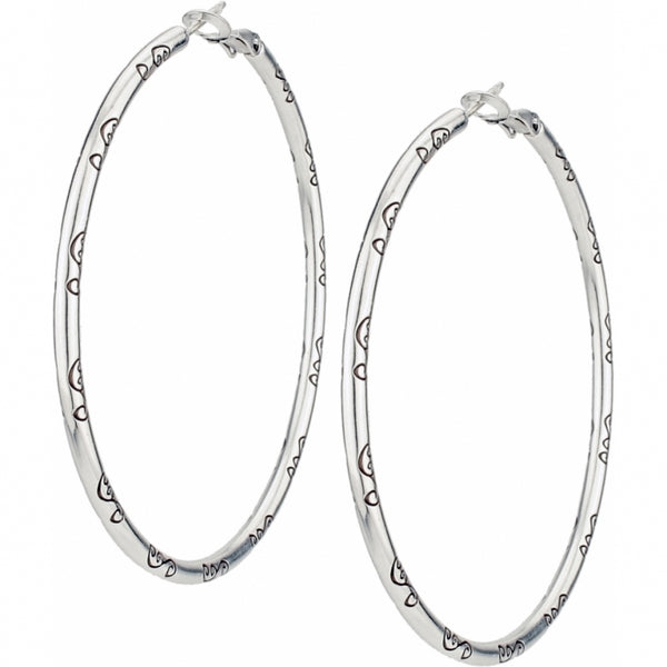 Grande Hoop Charm Earrings