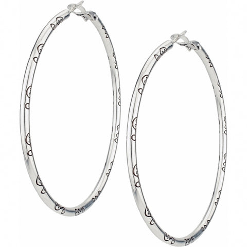 Grande Hoop Charm Earrings