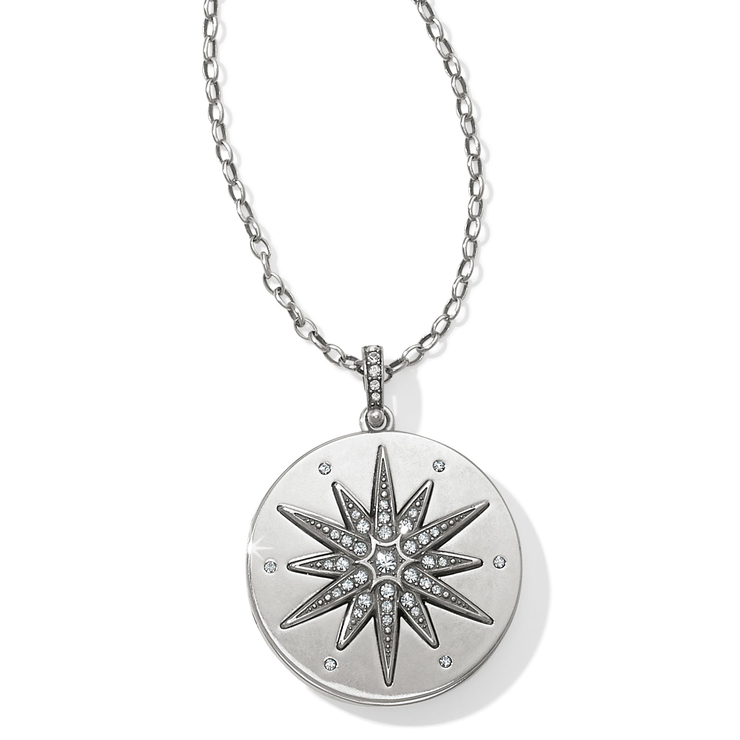 Contempo Ice Starburst Convertible Locket Necklace