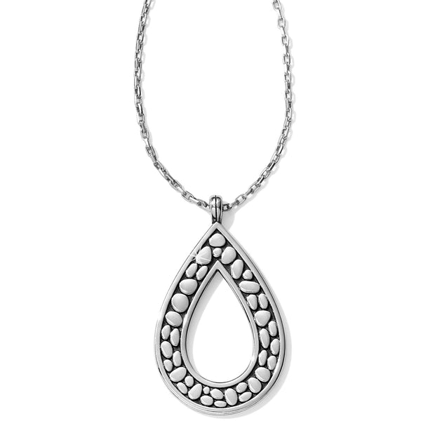 Pebble Open Teardrop Necklace