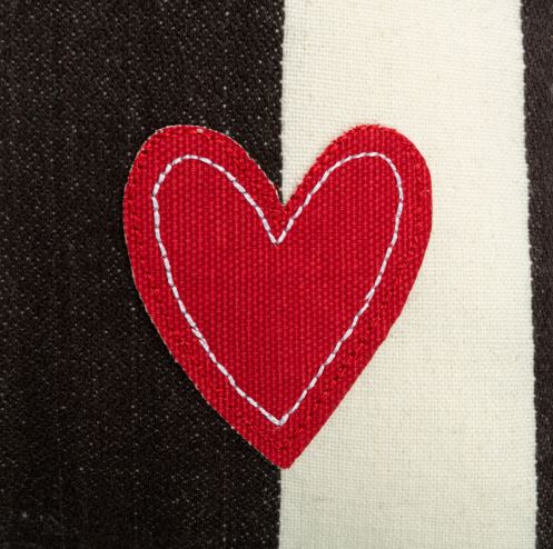 Heart and Stripes Heart Pillow