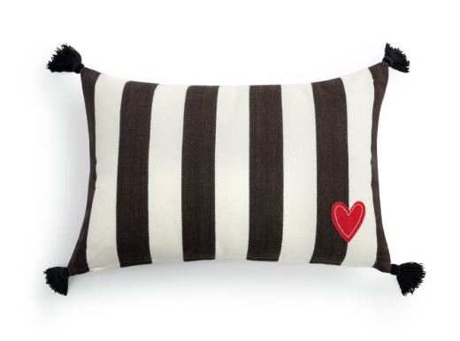 Heart and Stripes Heart Pillow